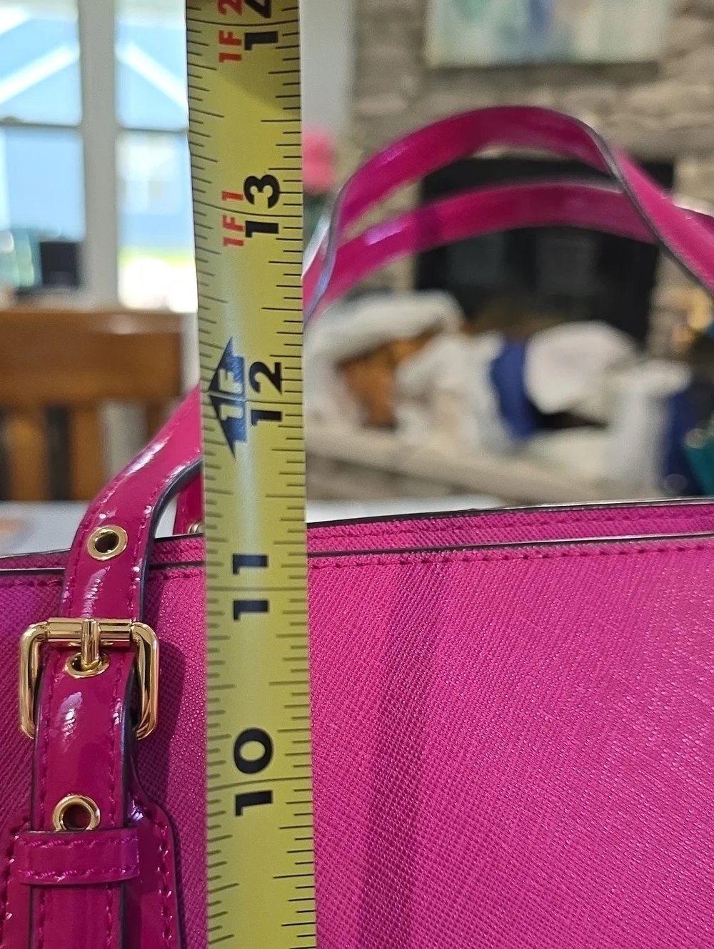 MICHAEL KORS Hot Pink Patent & Leather Tote